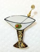Martini pin with gold bead by Sean Brown