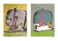 A Thneed's A Fine Something That All People Need! Diptych by Illustrative Art Dr Seuss