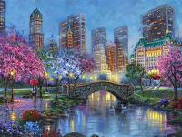 A NEW - Misty Morning Blossoms, Central Park by Robert Finale