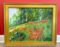 SOLD - Hillside Poppies by Gayle Barber