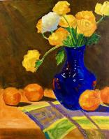 Blue Vase with Oranges by Elise Nicely