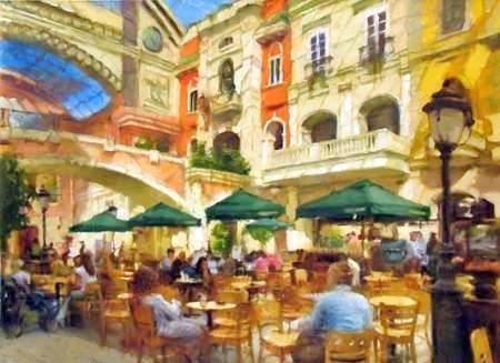 Cafe in the Plaza by Eugene Segal