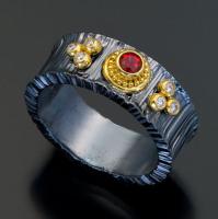 Etrusco Red Spinel & Diamonds by Zaffiro