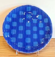 Blue Squiggles Plate by Dave Henderson