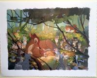 Bambi and Mother by Toby Bluth Disney Artist
