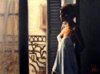 Balcony at Buenos Aires X by Fabian Perez