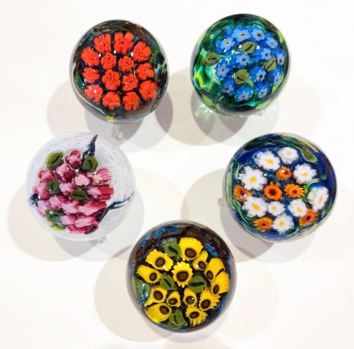 Floral Garden Marbles with Stand by Shawn Messenger