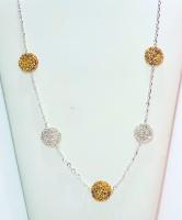 Silver and 14Kt Gold Filled Circle Necklace by Kathryn Stanko
